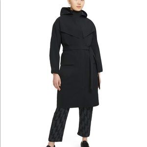 New Nike Womens Tech Sportswear Jacket Black CZ8932-010 Woven Trench Coat sz XL